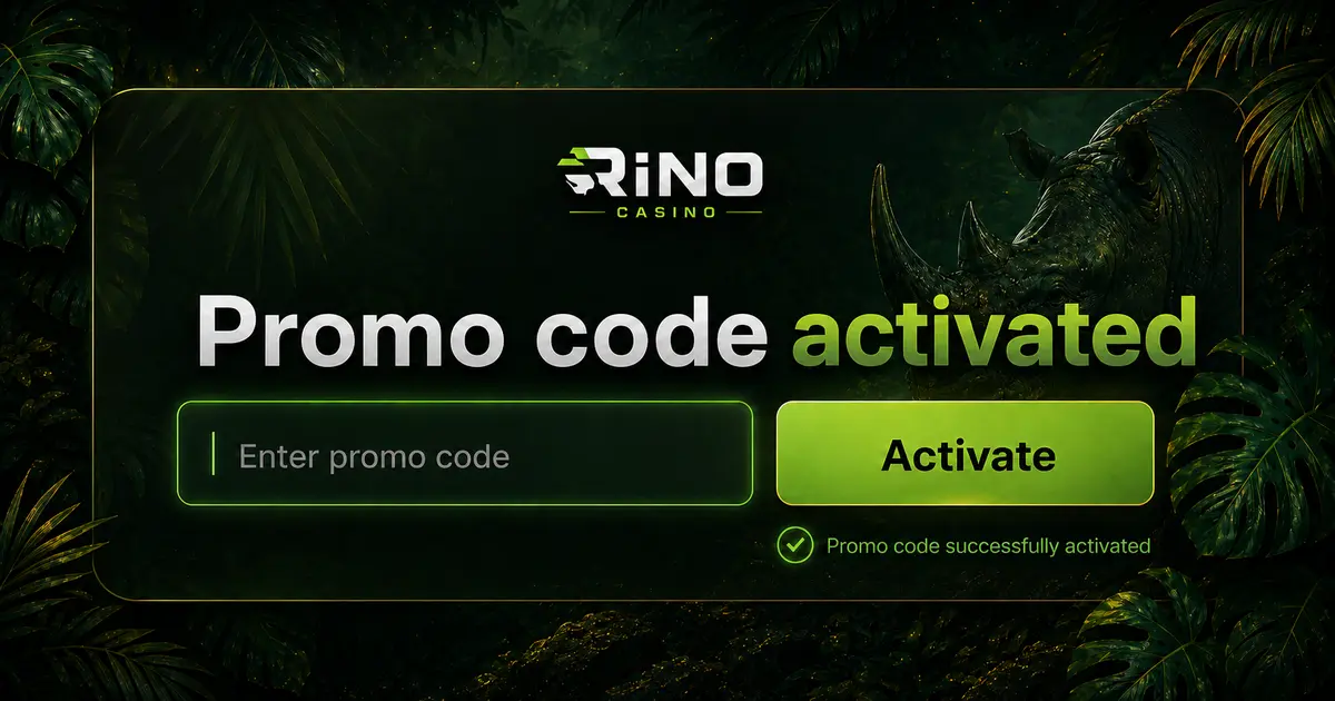 Поле введення бонусного коду у формі створення акаунта на сайті Rino Casino